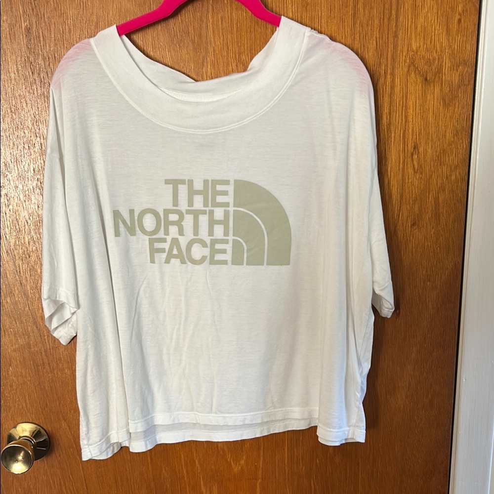 The North Face Cream 3/4 Sleeve Boxy Tee